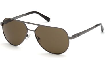 Image of Harley Davidson Eyewear HD0931X Sunglasses - Shiny Gunmetal Frame, Brown Lenses, 61 mm Lens Diameter HD0931X6108E