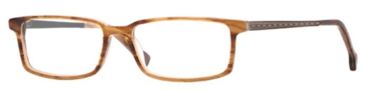 Image of Hickey Freeman HF Newbury SEHF NEWB00 Single Vision Prescription Eyeglasses - Mocha Stripe SEHF NEWB005545 BNL