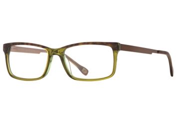 Image of Hickey Freeman HF Richmond SEHF RICH00 Single Vision Prescription Eyeglasses - Olive Horn SEHF RICH005335 GN