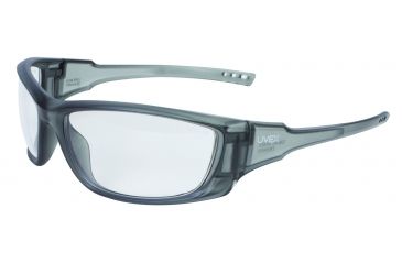 Image of Howard Leight Uvex A1500 Safety Eyewear with Hardcoat lens coating, Gray Frame, Clear Lens, One size fits most R-02226