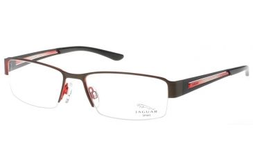 Image of Jaguar Spirit Single Vision 33548 Brown-Black-Red Mens Eyeglasses 33548-764RX