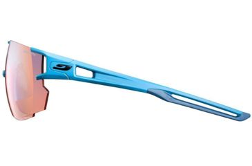 Image of Julbo Aerospeed Sunglasses Cyan Blue/Blue Frame with zebra light RED Lenses, J5023412