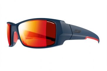 Image of Julbo Armor Sunglasses with Spectron 3CF Lenses, Matte Blue/Red, Large J4921136