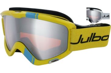 Image of Julbo Bang Rx Insert Goggles - White Frame, Silver Flash/Orange tint Cat.3 lens 72312111