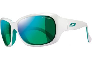 Image of Julbo Bora Bora Progressive Prescription Sunglasses, White / Turquoise Frame, Spectron 3 Cf W/ Green Flash Lens-J4391111PR