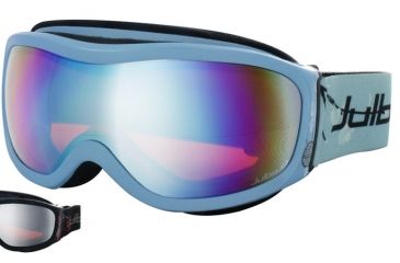 Image of Julbo Cassiopee Rx Insert Goggles - Black/Red Frame, Flash Silver/Orange tint lens 70512141