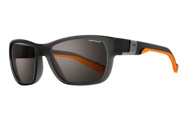 Image of Julbo Coast Sunglasses with Polarized Lenses, Trans. Black/Orange, Large J4729014