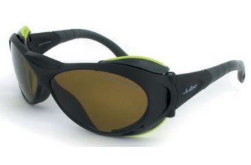 Image of Julbo Explorer Sunglasses - Soft Black, Camel Antifog Lens