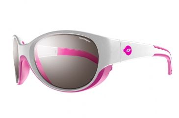 Image of Julbo Lily Sunglasses with Spectron 3+ Lenses, White/Flourscent Pink, 4-6 Years J4901111
