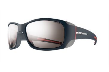 Image of Julbo Monterosa Sunglasses with Spectron 4 Lenses, Dark Blue/Gray/Coral, Medium J4011212