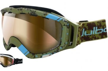 Image of Julbo Orbiter Rx Insert Goggles - White/Red/Black Frame, Zebra Lens 72031111