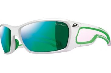 Image of Julbo Pipeline Sunglasses - Shiny White/Green Frame Frame w/Spectron 3CF Lenses 4281111