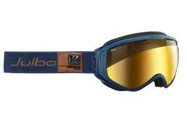 Image of JULBO Titan Ski Goggles,Blue,Zebra Lenses w/Gold Flash, XL 74131365