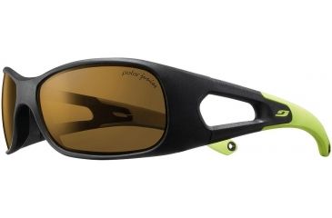 Image of Julbo Trainer L Progressive Prescription Sunglasses, Black / Green Frame, Polarized Kids Lens, Polarized-J4559214PR