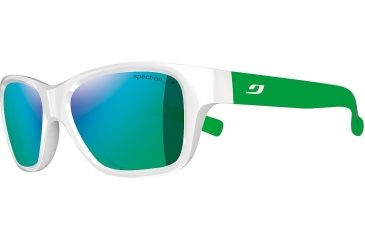 Image of Julbo Turn Progressive Prescription Sunglasses, Shiny White / Green Frame, Spectron 3 Cf W/ Green Flash Lens-J4651111PR