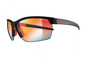 Image of Julbo Zephyr Sunglasses, Black/Red with Zebra Light Lenses, Black/Red, Large J4843122
