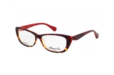 Image of Kenneth Cole New York KC0202 Eyeglass Frames - Red Havana Frame Color
