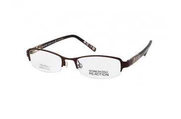 Image of Kenneth Cole Reaction KC0708 Eyeglass Frames - Shiny Dark Brown Frame Color