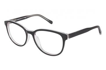Image of LAmy Karine Single Vision Prescription Eyeglasses - Frame BLACK/CRYSTAL, Size 51/16mm LYKARINE01