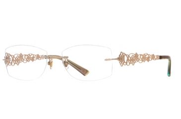 Image of Laura Ashley Carrie SELA CARR00 Single Vision Prescription Eyeglasses - Satin Gold SELA CARR005440 GO