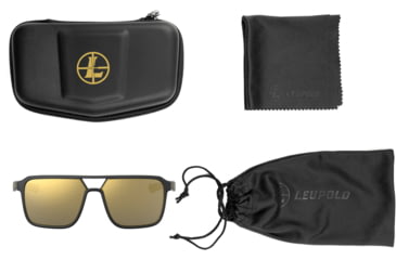 Image of Leupold Bridger Sunglasses, Matte Black Frame, Bronze Mirror Lens, 182675