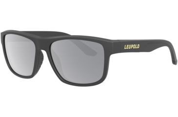 Image of Leupold Katmai Sunglasses, Matte Black Frame, Square Shadow Gray Flash Lens, Polarized, Narrow-Regular, 179097