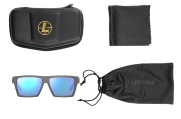 Image of Leupold Refuge Performance Eyewear, Matte Grey Frame, Blue Mirror Lens, Universal, 181279