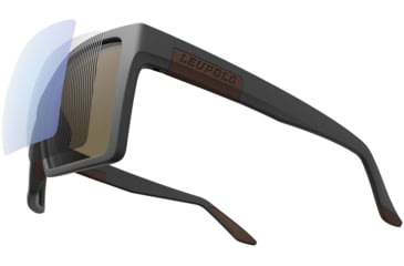 Image of Leupold Refuge Performance Eyewear, Matte Grey Frame, Blue Mirror Lens, Universal, 181279