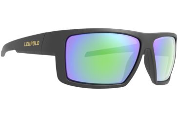 Image of Leupold Switchback Mens Sunglasses, Matte Black Frame, Square Emerald Mirror Lens, Polarized, Regular-Wide, 179093