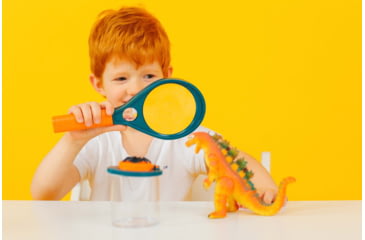 Image of Levenhuk LabZZ MG3 Magnifier with Compass, Blue/Yellow, Small, 70812