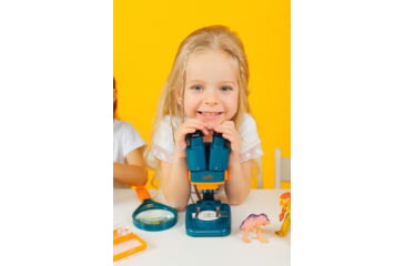 Image of Levenhuk LabZZ MG3 Magnifier with Compass, Blue/Yellow, Small, 70812