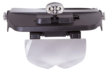Image of Levenhuk Zeno Vizor H3 Head Magnifier, 100x45mm, 1.2x/1.8x/2.5x/3.5x, Black, Small, 69670