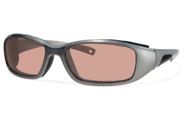 Image of Liberty Sport Suns RIDER DRY EYE Protective Eyewear Shiny Gunmetal Frame,Rose Amber Lens, Unisex RIDERDSHGM6017130DSL