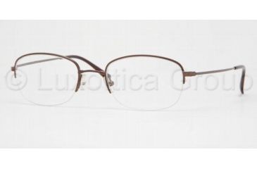 Image of Luxottica Eyeglasses LU6521 with No-Line Progressive Rx Prescription Lenses, Select Frame Color / Lens Diameter Brown Frame / 51 mm Prescription Lenses