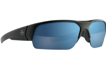 Image of Magpul Industries Helix Eyewear Shooting Glasses, Black Frame, Bronze/Blue Mirror Lens, Polarized, MAG1097-1-001-2020