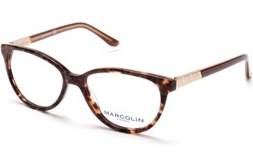 Image of Marcolin MA5012 Eyeglass Frames - Light Brown Frame Color