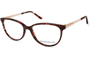 Image of Marcolin MA5019 Eyeglass Frames - Shiny Red Frame Color