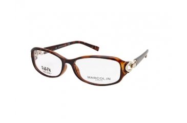 Image of Marcolin MA7313 Eyeglass Frames - Dark Havana Frame Color