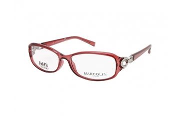 Image of Marcolin MA7313 Eyeglass Frames - Shiny Bordeaux Frame Color