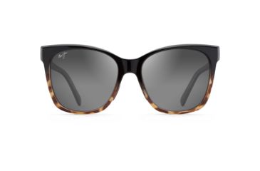 Image of Maui Jim Alekona Polarized Cat Eye Sunglasses - Women's, Black w/ Tokyo Tortoise Frame, Neutral Grey Lens, Black w/ Tokyo Tortoise GS793-02T