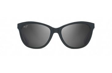 Image of Maui Jim Canna Polarized Cat Eye  Sunglasses,Black with Crystal,Neutral Grey Lens GS769-02K