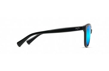 Image of Maui Jim Canna Polarized Cat Eye  Sunglasses,Gloss Black,Blue Hawaii Lens B769-02