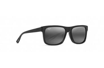 Image of Maui Jim Chee Hoo! Polarized Classic  Sunglasses,Gloss Black,Neutral Grey Lens 765-02