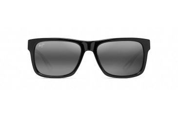 Image of Maui Jim Chee Hoo! Polarized Classic  Sunglasses,Gloss Black,Neutral Grey Lens 765-02
