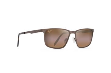 Image of Maui Jim Cut Mountain Polarized Square Sunglasses, Bronze Frame, HCL Bronze Lens, Bronze H532-22