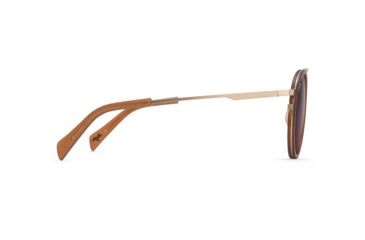 Image of Maui Jim Even Keel Polarized Round Sunglasses, Rose Gold w/ Translucent Coconut Matte Brown Frame, Maui Rose Lens, Rose Gold w/ Translucent Coconut Matte Brown RS534-16R