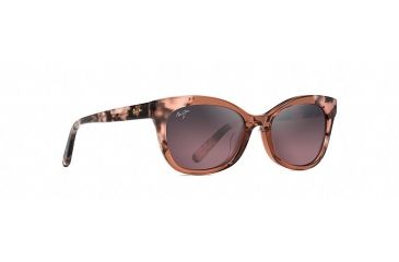 Image of Maui Jim Ilima Polarized Cat Eye  Sunglasses,Pink with Pink Tokyo Tortoise,Maui Rose Lens RS759-64