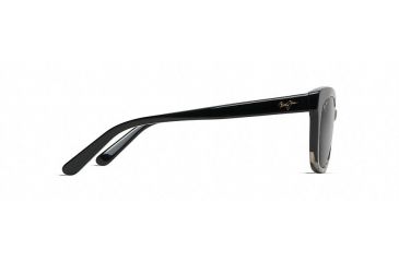 Image of Maui Jim Ilima Polarized Cat Eye  Sunglasses,White Tokyo with Gloss Black,Neutral Grey Lens GS759-61