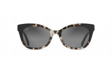 Image of Maui Jim Ilima Polarized Cat Eye  Sunglasses,White Tokyo with Gloss Black,Neutral Grey Lens GS759-61