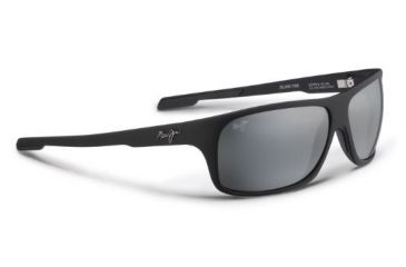 Image of Maui Jim Island Time Sunglasses w/ Matte Black Rubber Frame and Neutral Grey Lenses - 237-2M